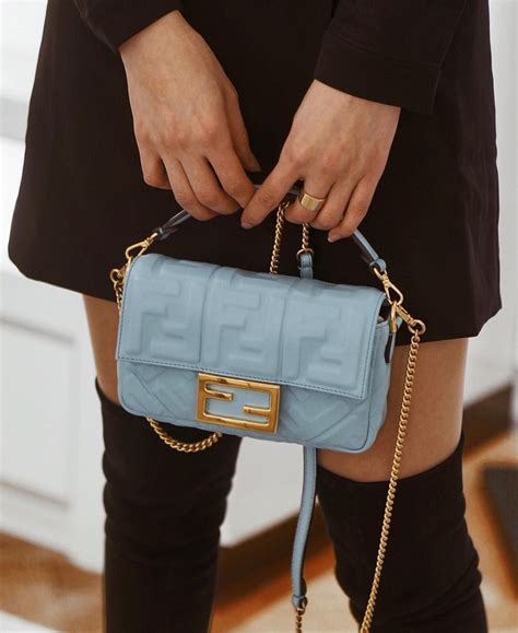 fendi blue bag camera|fendi mini baguette popular handbag.